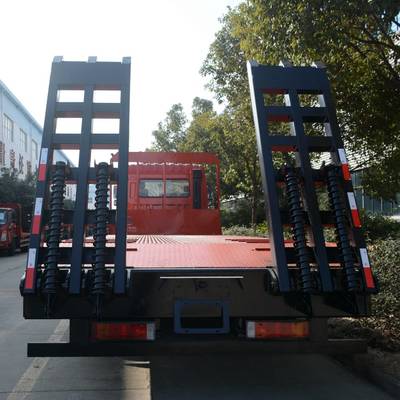 东风解放江淮后八轮挖机平板拖车 220挖机平板车厂家0.8L